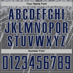 Custom Steel Gray Navy-Gray Splash Sports Sublimation Soccer Uniform Jersey