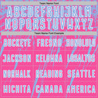 Custom Pink Light Blue-White Splash Sports Sublimation Soccer Uniform Jersey