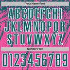 Custom Pink Teal-White Splash Sports Sublimation Soccer Uniform Jersey