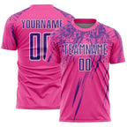 Custom Pink Purple-White Splash Sports Sublimation Soccer Uniform Jersey