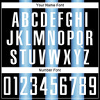 Custom Black Light Blue-White Argentina Stripes Sports Sublimation Soccer Uniform Jersey