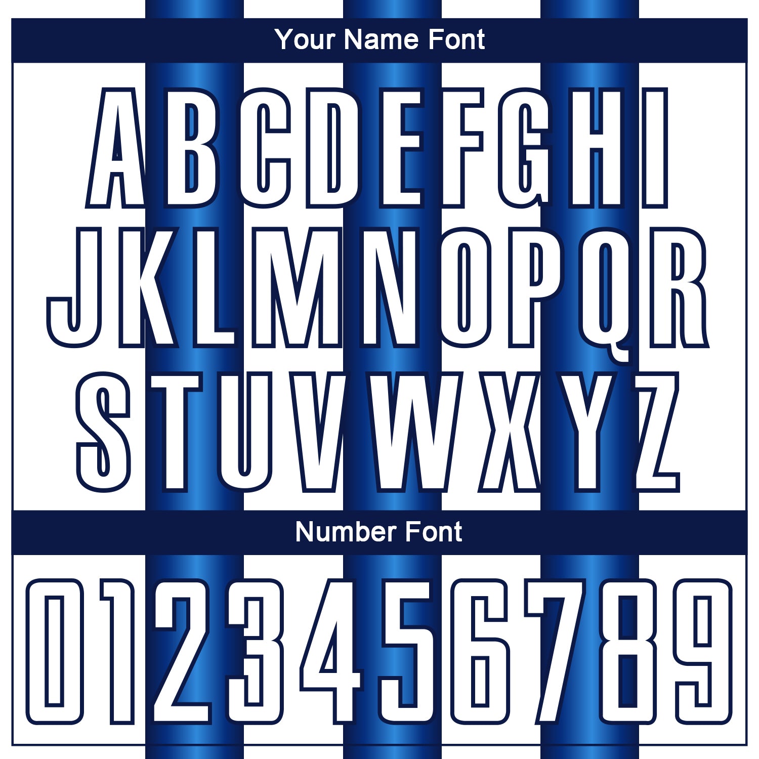 Custom White Blue-Navy Stripes Sports Sublimation Soccer Uniform Jersey