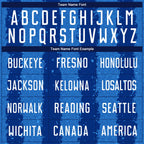 Custom Royal White-Powder Blue Stripes Sports Sublimation Soccer Uniform Jersey