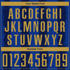 Custom Navy Old Gold-Thunder Blue Stripes Sports Sublimation Soccer Uniform Jersey