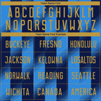 Custom Powder Blue Old Gold-Navy Stripes Sports Sublimation Soccer Uniform Jersey