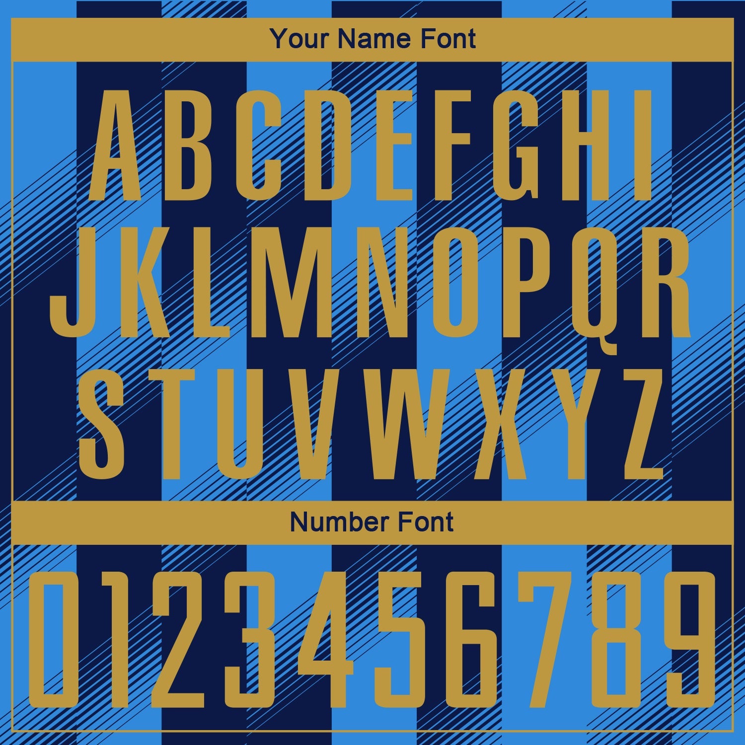 Custom Powder Blue Old Gold-Navy Stripes Sports Sublimation Soccer Uniform Jersey