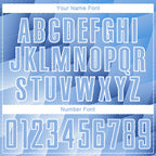 Custom Light Blue Royal-White Argentina Round Sports Sublimation Soccer Uniform Jersey