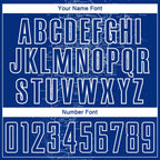 Custom Royal White Map Outline Sports Sublimation Soccer Uniform Jersey