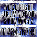 Custom Black Royal-White Lines Sports Sublimation Soccer Uniform Jersey