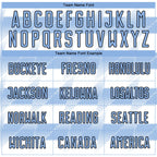 Custom White Light Blue-Black Argentina Stripes Sports Sublimation Soccer Uniform Jersey