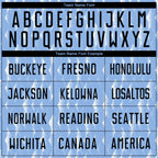 Custom Light Blue Black-White Argentina Splatter Pattern Sports Sublimation Soccer Uniform Jersey