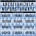 Custom Light Blue Black-White Argentina Zigzag Pattern Sports Sublimation Soccer Uniform Jersey