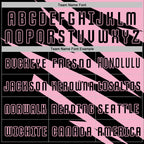 Custom Light Pink Black Abstract Line Sports Sublimation Soccer Uniform Jersey