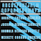 Custom Sky Blue Black-White Abstract Line Sports Sublimation Soccer Uniform Jersey