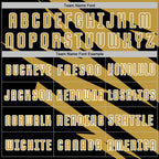 Custom Old Gold Black-White Abstract Line Sports Sublimation Soccer Uniform Jersey