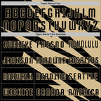 Custom Vegas Gold Black Abstract Line Sports Sublimation Soccer Uniform Jersey