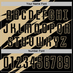 Custom Vegas Gold Black Abstract Line Sports Sublimation Soccer Uniform Jersey