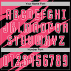 Custom Neon Pink Black-White Abstract Line Sports Sublimation Soccer Uniform Jersey