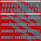 Custom Steel Gray Red-Light Blue Abstract Line Sports Sublimation Soccer Uniform Jersey