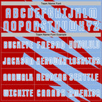 Custom Light Blue Red-White Abstract Line Sports Sublimation Soccer Uniform Jersey