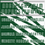 Custom White Green Abstract Line Sports Sublimation Soccer Uniform Jersey