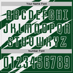 Custom White Green Abstract Line Sports Sublimation Soccer Uniform Jersey