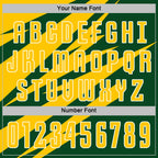 Custom Yellow Green-White Abstract Line Sports Sublimation Soccer Uniform Jersey