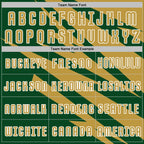 Custom Old Gold Green-White Abstract Line Sports Sublimation Soccer Uniform Jersey