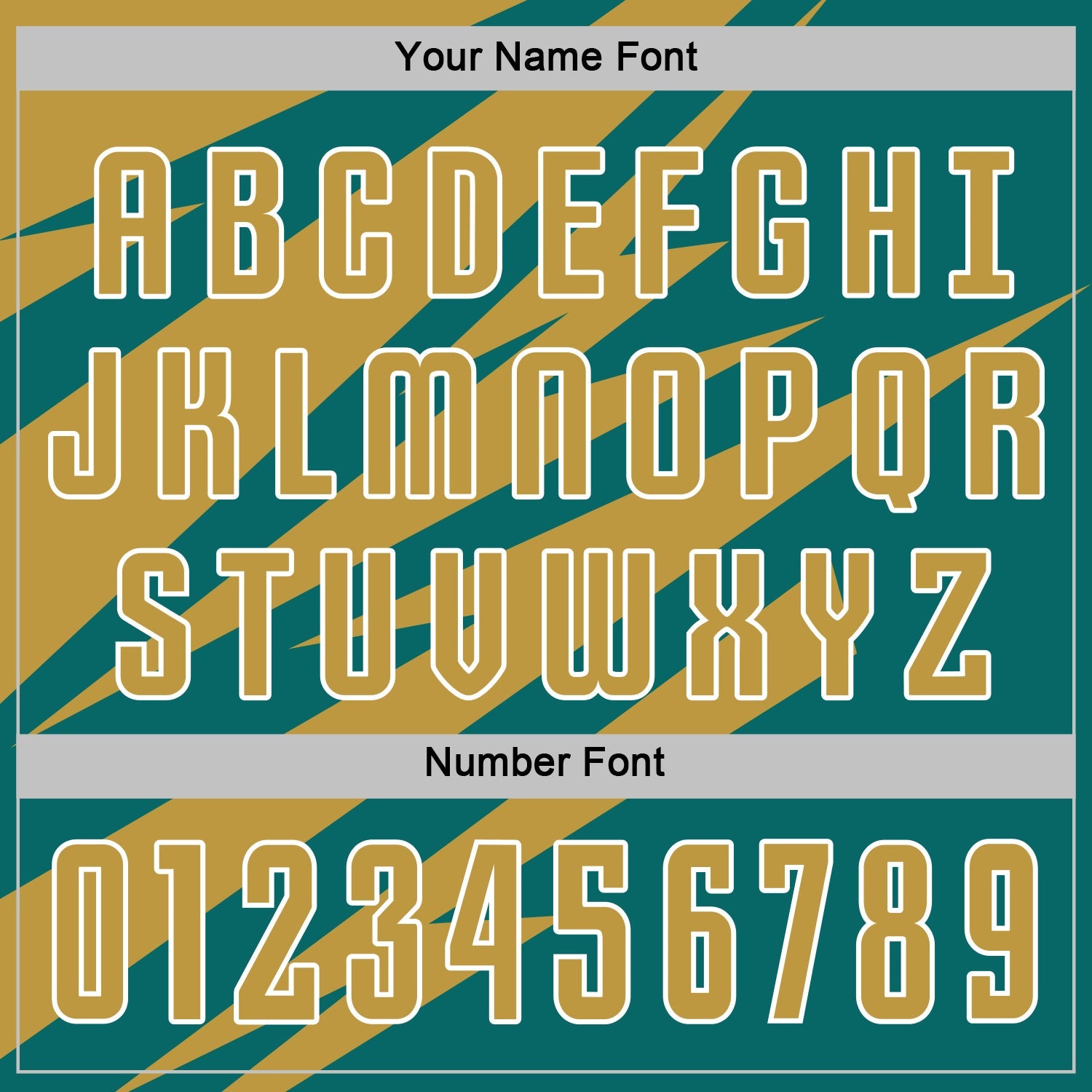 Custom Old Gold Teal-White Abstract Line Sports Sublimation Soccer Uniform Jersey