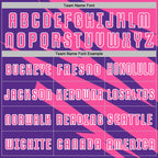 Custom Pink Purple-White Abstract Line Sports Sublimation Soccer Uniform Jersey