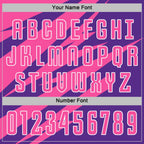 Custom Pink Purple-White Abstract Line Sports Sublimation Soccer Uniform Jersey