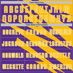 Custom Gold Purple-White Abstract Line Sports Sublimation Soccer Uniform Jersey