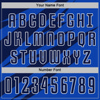 Custom Navy Thunder Blue-White Abstract Line Sports Sublimation Soccer Uniform Jersey