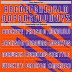 Custom Purple Orange-White Abstract Line Sports Sublimation Soccer Uniform Jersey