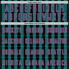 Custom Black Teal-Pink Stripe Sports Sublimation Soccer Uniform Jersey