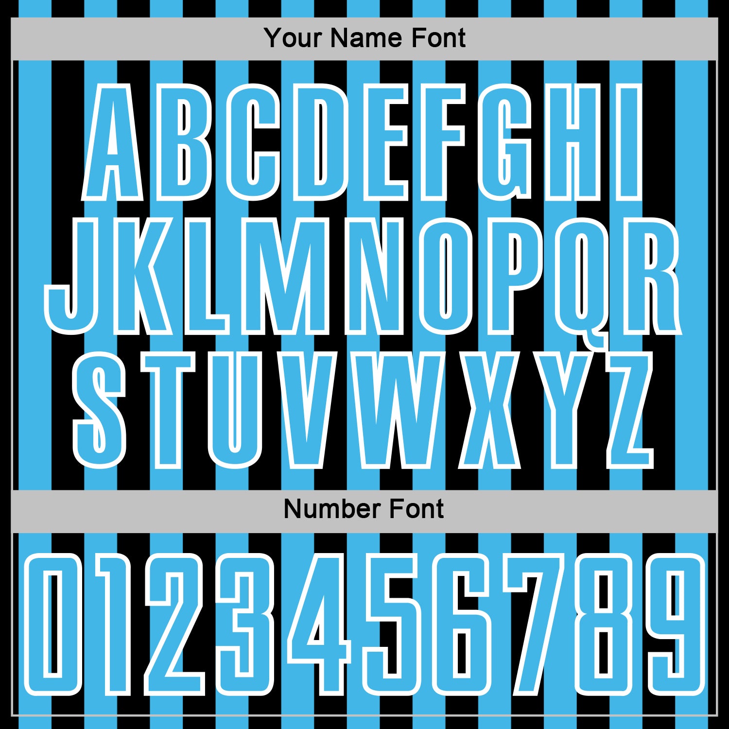 Custom Black Sky Blue-White Stripe Sports Sublimation Soccer Uniform Jersey