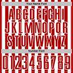 Custom Red White Stripe Sports Sublimation Soccer Uniform Jersey