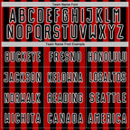 Custom Red Black-White Stripe Sports Sublimation Soccer Uniform Jersey