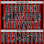 Custom Red Black-White Stripe Sports Sublimation Soccer Uniform Jersey