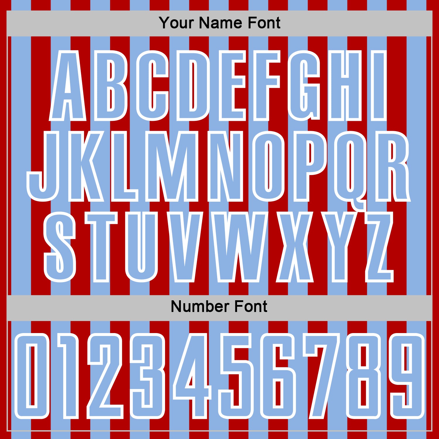 Custom Red Light Blue-White Stripe Sports Sublimation Soccer Uniform Jersey