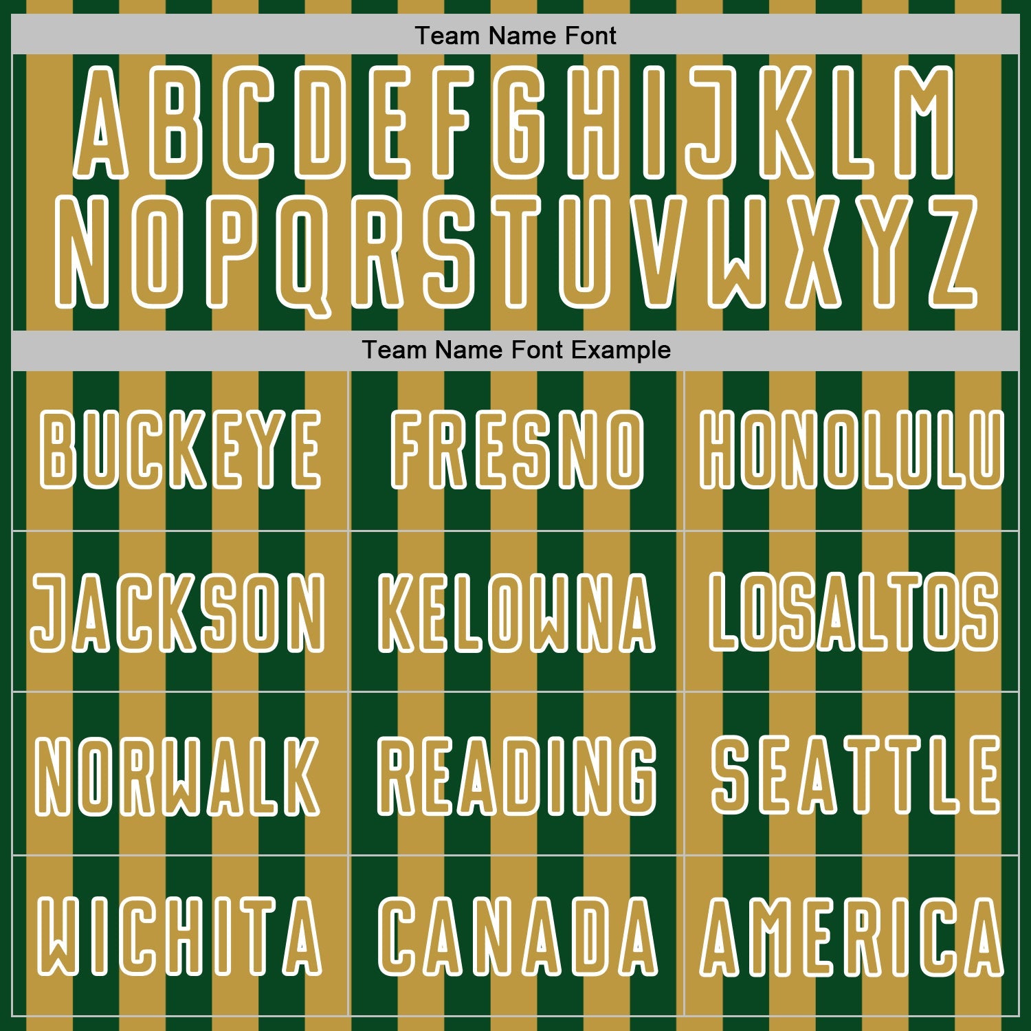 Custom Green Old Gold-White Stripe Sports Sublimation Soccer Uniform Jersey