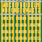 Custom Kelly Green Gold-White Stripe Sports Sublimation Soccer Uniform Jersey