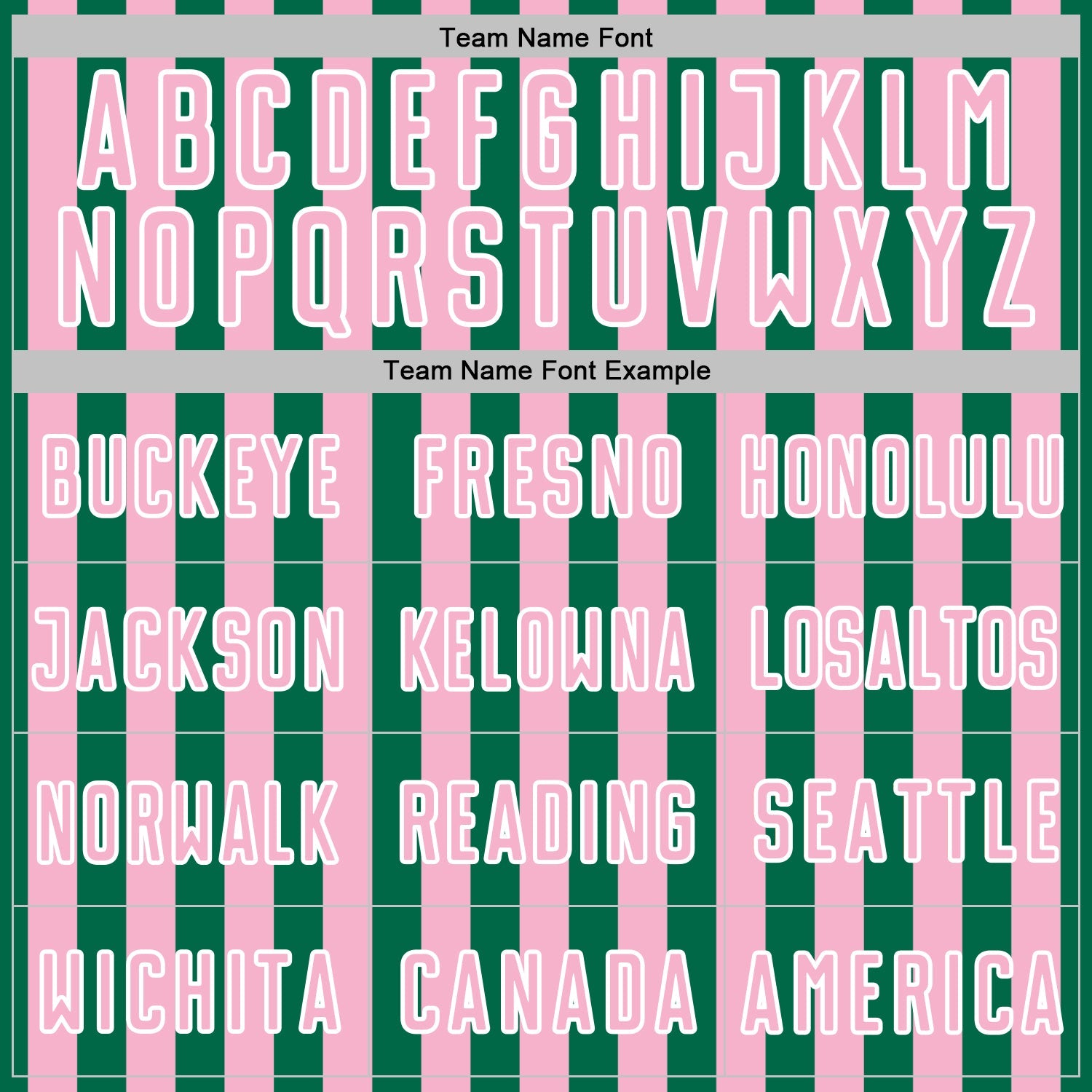 Custom Kelly Green Light Pink-White Stripe Sports Sublimation Soccer Uniform Jersey