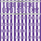 Custom Purple White Stripe Sports Sublimation Soccer Uniform Jersey