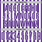 Custom Purple White Stripe Sports Sublimation Soccer Uniform Jersey