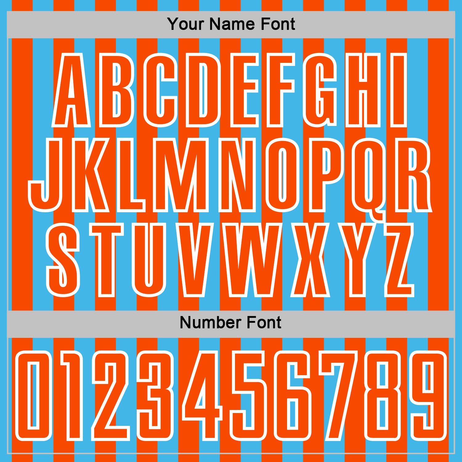 Custom Sky Blue Orange-White Stripe Sports Sublimation Soccer Uniform Jersey