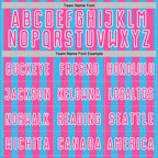 Custom Sky Blue Pink-White Stripe Sports Sublimation Soccer Uniform Jersey