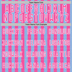 Custom Light Blue Pink-White Stripe Sports Sublimation Soccer Uniform Jersey