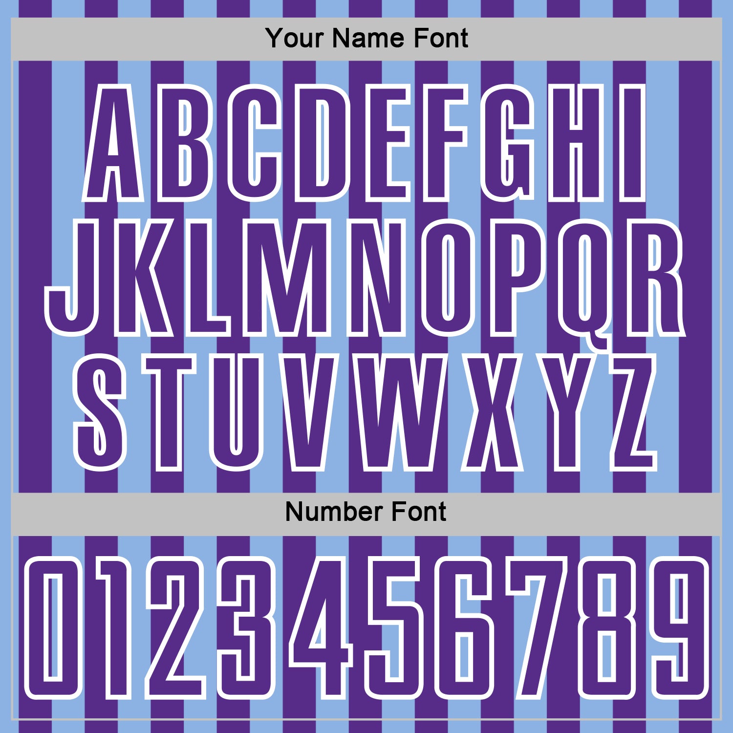 Custom Light Blue Purple-White Stripe Sports Sublimation Soccer Uniform Jersey