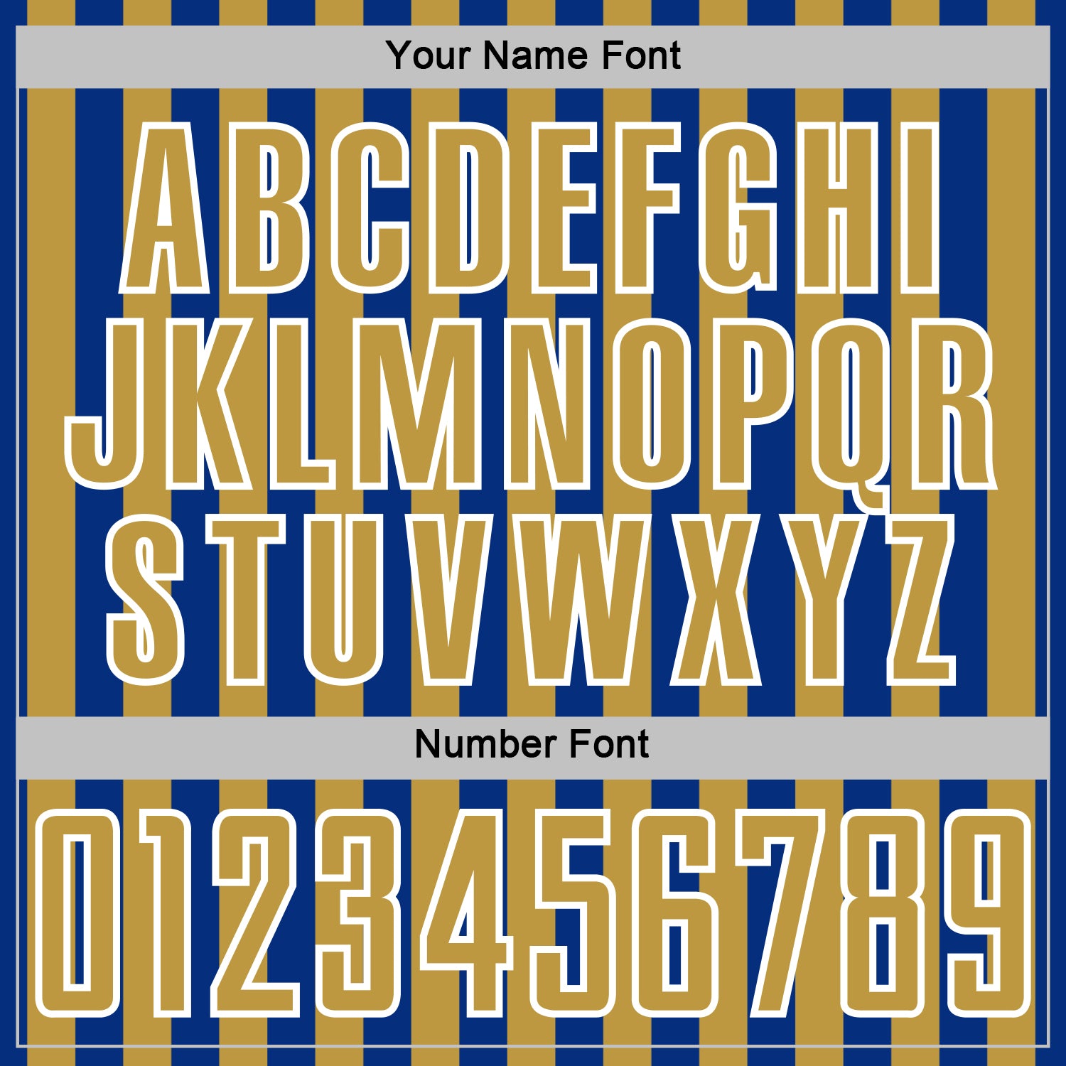 Custom Royal Old Gold-White Stripe Sports Sublimation Soccer Uniform Jersey